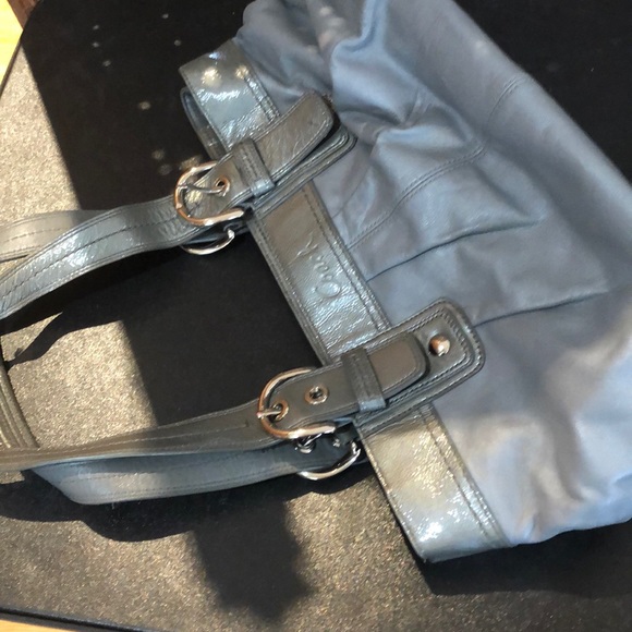 Coach Gray Leather Purse - Picture 1 of 3